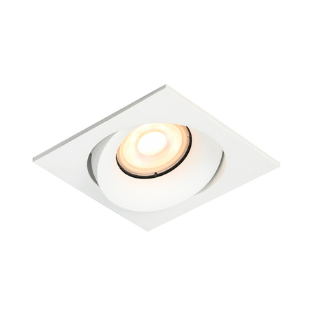 Ruchome białe kwadratowe oczko wpuszczane 1xGU10 Ponar Italux DL-26451-GU10-WH