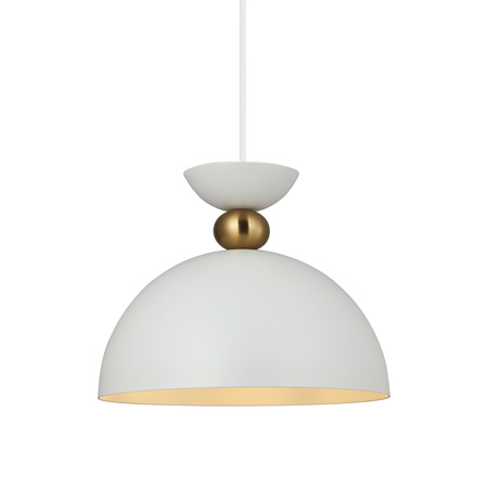Lampa wisząca metalowa w kolorze białym o średnicy 30cm 1xE27 Pegai Italux PND-62221-1-WH