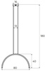 LAMPA WISZĄCA TRIO ARC ŁUK LED 3000K I POLISHED BLACK MAXLIGHT P0520 