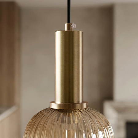 Lampa wisząca z ryflowanym kloszem HIRO Kaja Lighting K-5885