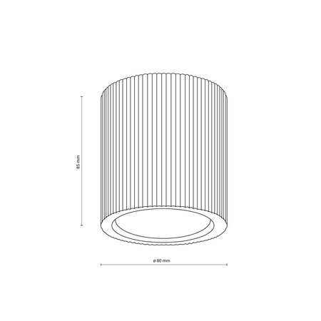 Oprawa sufitowa ryflowana drewniana tuba EVE CORTE WOOD 1xGU10 Tk Lighting 11442