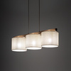 Lampa wisząca 3 abażury na drewnianej belce VIGA SHADE SOSNA 3xE27 Tk Lighting 11882