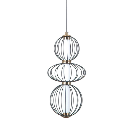 Lampa wisząca Rabel czarna LED 3000K Italux PND-344221-3V-BK