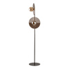 Lampa podłogowa okrągłe elementy drewna i szklane klosze 2xG9 LUNAR WOOD Tk Lighting 16135