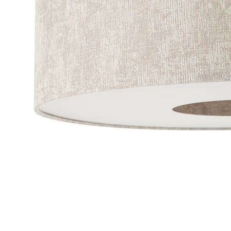 Lampa podłogowa beżowa z wysięgnikiem z szarym abażurem POISE B Nowodvorski 11685