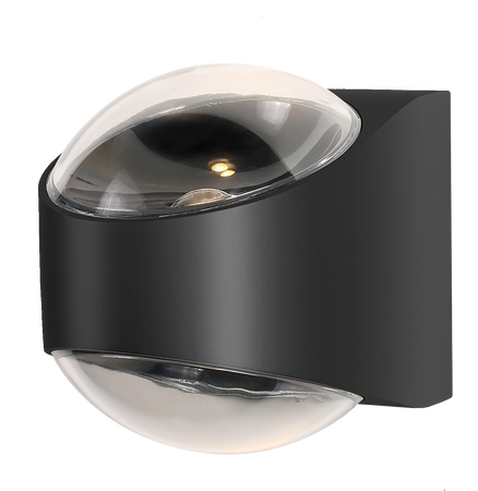 Kinkiet zewnętrzny LUCENT LED Zuma Line SJ12431 - czarna lampa elewacyjna IP54