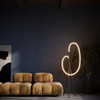 Czarna lampa podłogowa trójnóg LED – świetlna pętla Crochet MOD369FL-L36B3K Maytoni