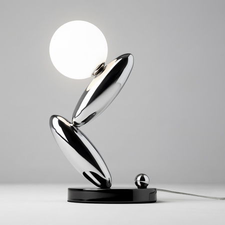 Lampa stołowa designerska w kolorze platynowym Resonance Maytoni MOD482TL-L6PT3K
