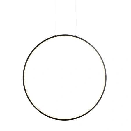 Lampa wisząca czarny pionowy okrąg 60cm IP44 LED 3000K do łazienki Maxlight P0652 Visual Ver 24W