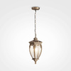 Klasyczna lampa wisząca ogrodowa w kolorze czarno-złotym 1xE27 Fleur O414PL-01GB Maytoni