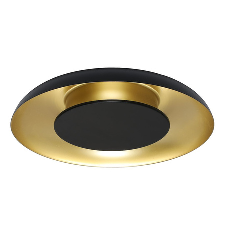 Lampa sufitowa Piattino Czarny Złoty 30W LED 3000K-4000k-6000K Milagro ML1812