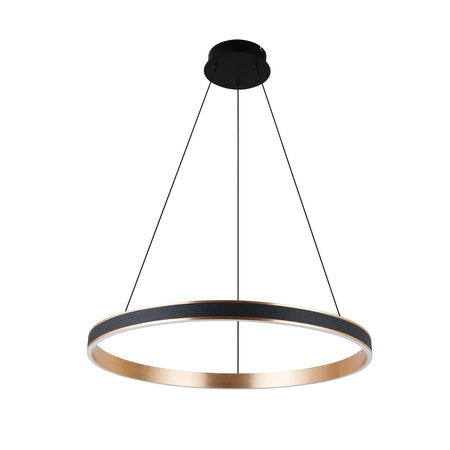 Elegancka lampa wisząca LED 80cm ze ściemnianiem 3-stopniowym RIO 80 3-STEP DIMM BK/GO AZZARDO AZ5778