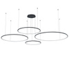 Lampa wisząca SATURNO BLACK 120W LED cztery okręgi Milagro ML0848