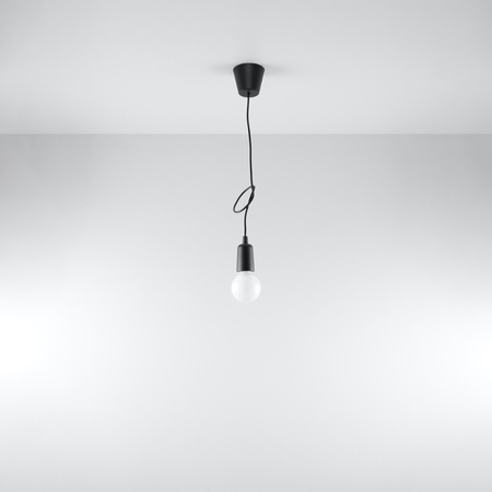 Lampa wisząca DIEGO 1 czarna Sollux SL.0572