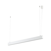 Biała podłużna lampa wisząca liniowa 120cm wybór barwy światła LUXE WHITE CCT Tk Lighting 18174