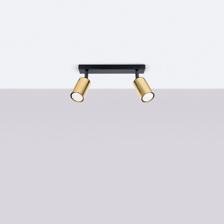 Plafon WINX 2 czarny/złoty Sollux SL.1383