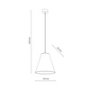 Lampa wisząca pojdeyńczy abażur z lnu 25cm CONEA SABIA 1xE27 Tk Lighting 11202