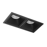 Podtynkowa podwójna czarna oprawa z funkcją CCT OKOS 2 20W CCT SWITCH BK AZZARDO AZ5995