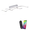 Lampa sufitowa srebrna Q-MALINA LED Paul Neuhaus 6339-55 sterowana pilotem funkcja smart