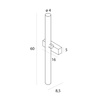 Kinkiet łazienkowy czarny z ruchomą tubą 60cm Maxlight W0420D Thora
