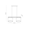 Lampa wisząca dwa abażurki na drewnianej belce VIGA SHADE SOSNA 2xE27 Tk Lighting 11881