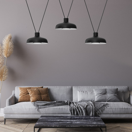 Lampa wisząca potrójna czarna LINEA 3xGX53 Milagro MLP8820