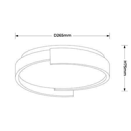 Plafon Halo 27 cm czarny LED CCT Light Prestige LP-1453/1C-27 BK