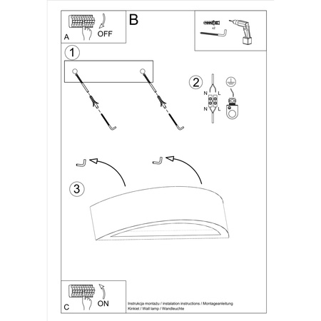 Kinkiet ATENA beton Sollux SL.0994