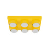Prostokątny żólty plafon sufitowy sześciopunktowy BRIX YELLOW 6XGX53 Tk Lighting 11291