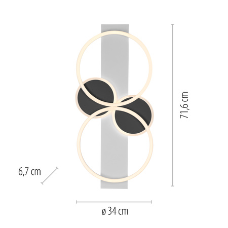  Lampa sufitowa LED 3000K różne tryby świecenia TROOPER Just Light 14552-16
