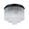 Czarna lampa sufitowa 38cm szklane sopelki 7xE14 Naute Italux PLF-40931-7A-BK