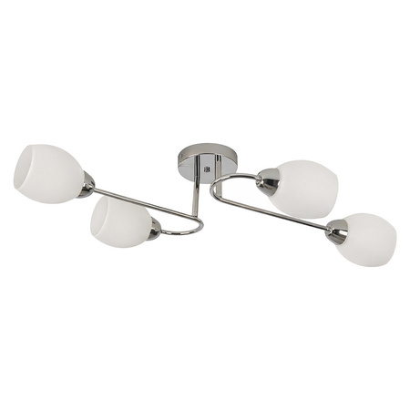 Lampa sufitowa chromowana 4 mleczne klosze 4xE27 KING CHROME Milagro ML2756