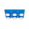 Prostokątny niebieski plafon sufitowy sześciopunktowy BRIX BLUE 6XGX53 Tk Lighting 11285