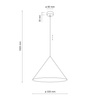 Lampa wisząca pistacjowy stożek o średnicy 33,5cm CONO L PISTACIO 1xE27 Tk Lighting 11419