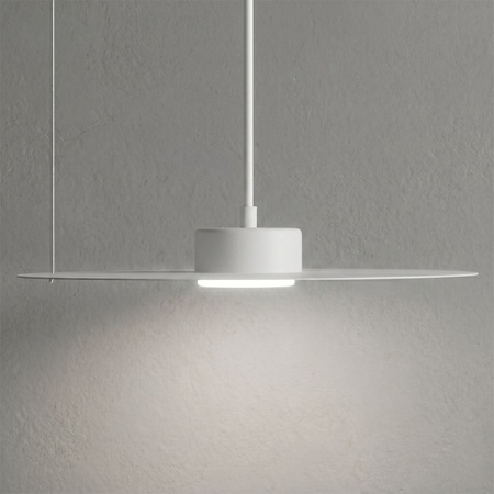 Lampa wisząca dysk w kolorze białym PIATTO 1xGX53 fi 35cm Milagro MLP2908