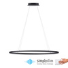 Lampa wisząca antracytowy okrąg 118cm x 56cm TITUS Paul Neuhaus 2393-13 z wbudowanym ściemniaczem