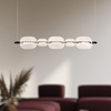 Lampa wisząca czarna pozioma 5 szklanym owalnych kloszy PLAYA 15W LED 3000K Candellux Studio 35-50526