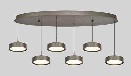 Lampa wisząca szóstka owalna Valensole brąz Aviano Lighting 7062-621