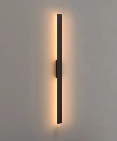 Pionowy czarny kinkiet zewnętrzny podświetlający elewacje 120cm Maxlight W0461 Predazzo LED 3000K
