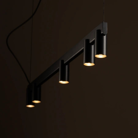 Lampa wisząca 5 tub na czarnej belce FOURTY LINE LED 900 Nowodvorski 12298