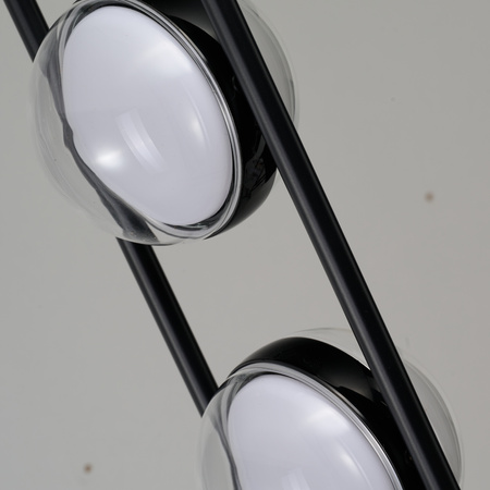 Prosta lampa podłgowa ze szklanymi kulami ASTRID FLOOR BK AZZARDO AZ6893