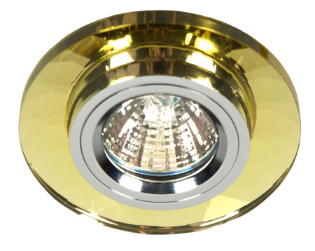 SS-11 CH/G MR16 CHROM OPR. STROP. STAŁA OKRĄGŁA SZKŁO ZŁOTE Candellux 2230606