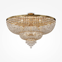 Duży plafon kryształowy o średnicy 100cm złoty Palace Maytoni DIA890-CL-18-G