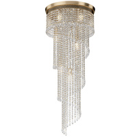 Piękna lampa kryształowa o wysokości 100cm Cascade Maytoni DIA522-CL-12-G