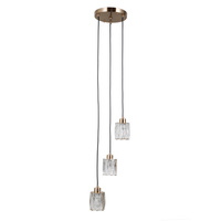 Lampa wisząca potrójna do salonu Torno Italux PND-40813-3R-HBR