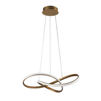 Złota lampa wisząca LED o średnicy 50cm z wyborem barwy światła Consa Italux PND-19221C-GD