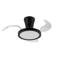 Czarna lampa sufitowa z wentylatorem LED BREEZE BLACK Tk Lighting 18199