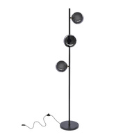 Kama lampa podłogowa czarny+złoty 3x28W G9 klosz grafitowy Candellux 53-44136