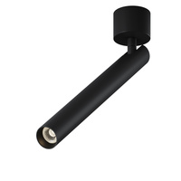 Czarna oprawa sufitowa natynowa z długą cienką tubą LED 3000K Focus T C141CL-L300-6W3K-B Maytoni