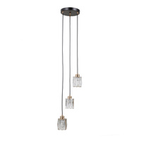 Lampa wisząca Torno Italux PND-40813-3R-BK-HBR